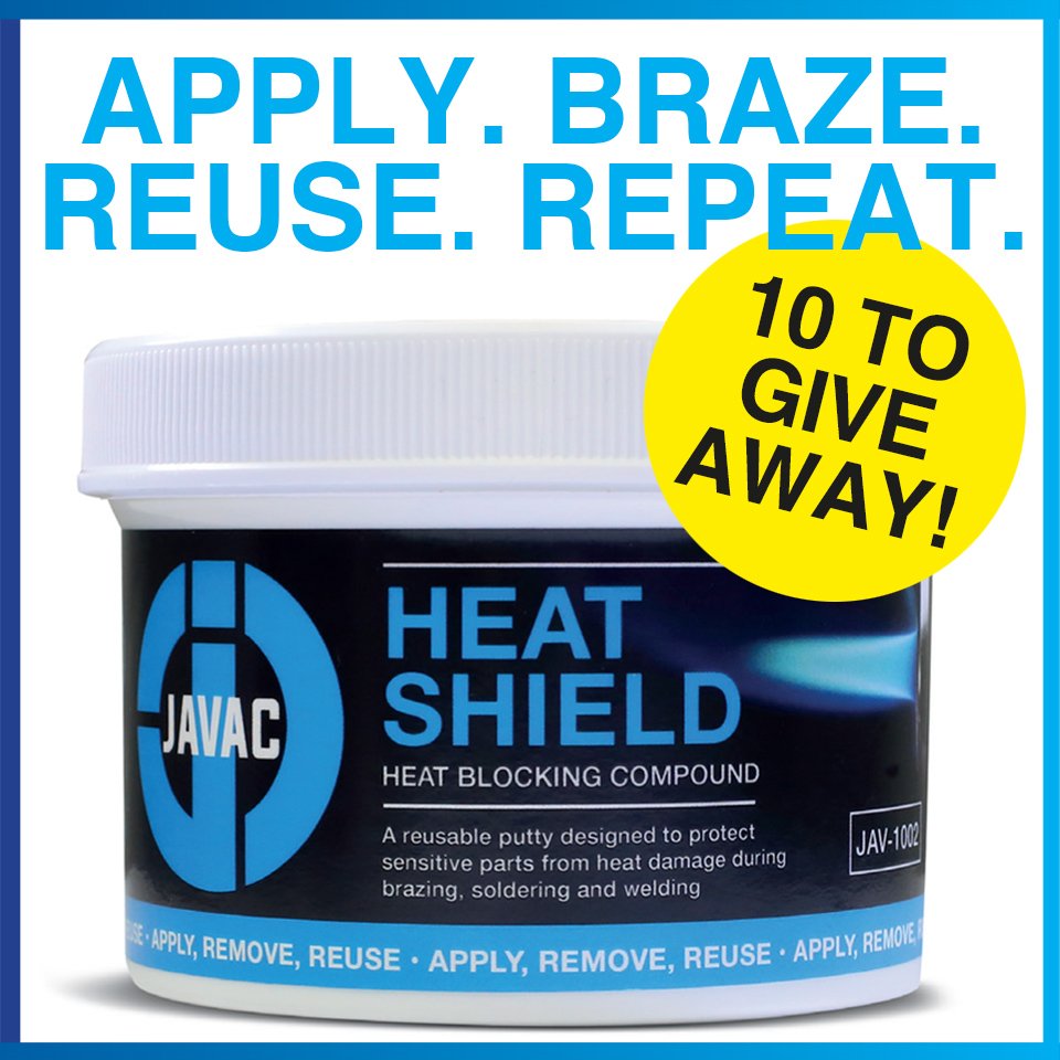 JavacLtd's tweet photo. To celebrate the launch of our Heat Shield putty we have 10 to give away! Just like or share our Heat Shield post... Winners chosen at random next week! #win #javac #tools #engineer #bringtheheat https://t.co/SXOa2Stgis