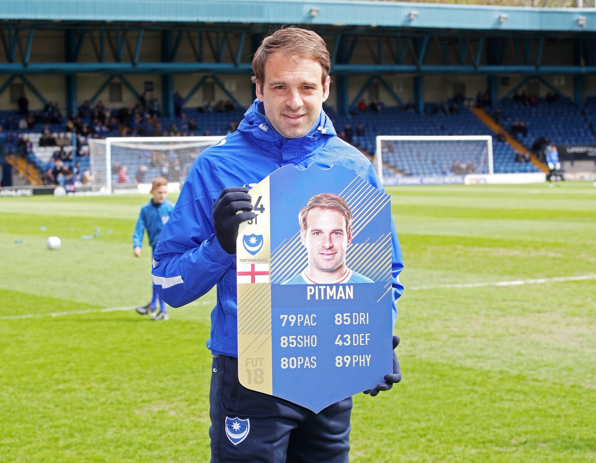 Pompey's tweet image. Fancy getting your hands on one of Brett Pitman&apos;s @EASPORTSFIFA @EFL #TOTS cards - signed by the man himself?!

Simply RT this post to be in with a chance of winning.

*You must be able to collect the prize from Fratton Park*