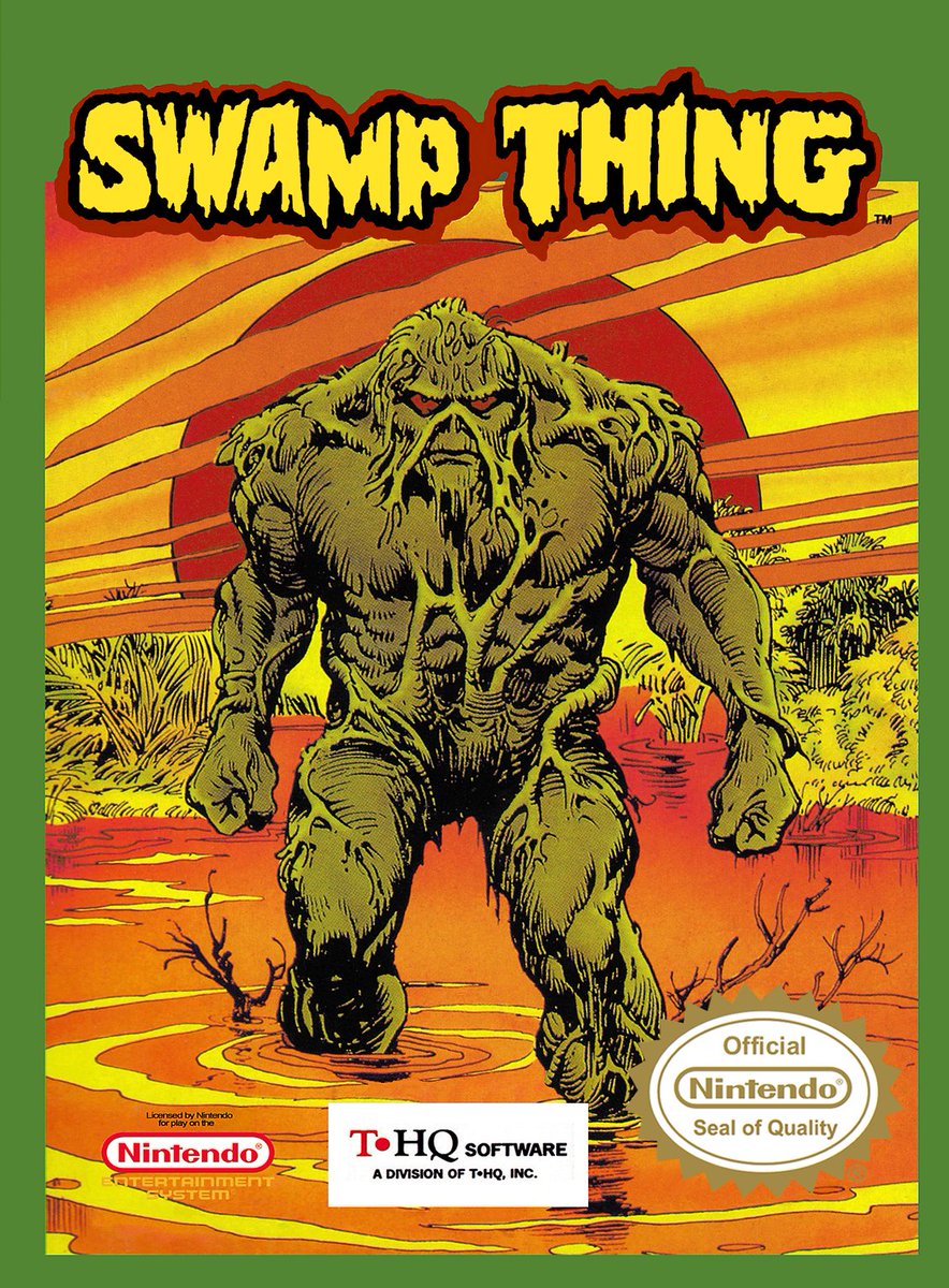 CoolBoxArt's tweet image. Swamp Thing / NES / THQ / 1992