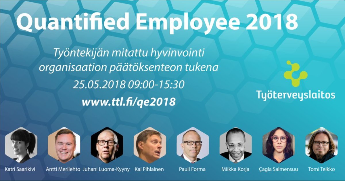 Moodmetric's tweet photo. Työntekijän mitattu hyvinvointi organisaation päätöksenteon tukena @tyoterveys - Tule kuulemaan tästä 25.5. #Quantifiedemployee https://t.co/F8rM7S8xf8. Mukana @Moodmetric teemalla pitkäkestoinen #stressi n mittaus. https://t.co/NHgbe65m49