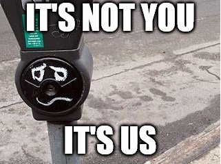 ParksenParking's tweet photo. We have to talk. I think it’s time for us to say goodbye. We’re just at different points in our lives right now. We need to focus on #smartcities . We can stay friends. Or well, maybe not. #simpleparking #nomoreparkingmeters https://t.co/mOjezX85oW