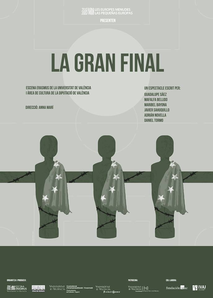 FundacioUV's tweet photo. Ja tenim cartell de 'La gran final', per Isabel Ibáñez Seoane. +Info: https://t.co/MwOk58xQmU https://t.co/ytPoEHbZjY @escenaerasmus @LaNauuv @AjuntamentVLC @GVAculturesport @Culturadival @Uni_MR @UniPadova #ESCNetwork #Leseuropesmenudes #Laspequenaseuropas #Amblesrefugiades https://t.co/NCH0ld7OKQ