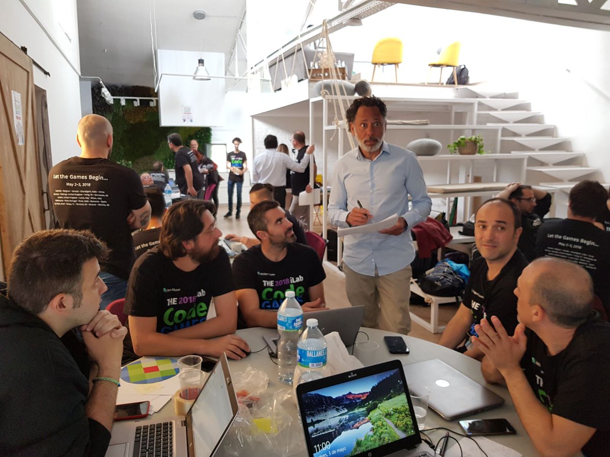 mc_ivorra's tweet photo. The jury is in the building! Hora de valorar ideas y métodos de trabajo con el jurado ✌ #CodeGamesWK #talent #rrhh #teamspirit #winasateam https://t.co/Qr3uHSMm4u