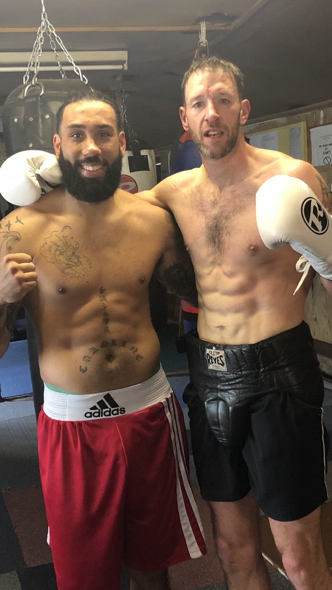 theRealEnzoMac's tweet photo. Nice 10 rds sparring with @TheDukeWatkins this am helping him get ready https://t.co/N2RBegKxrW