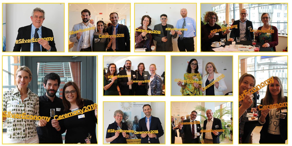 We've got some great pics from the "photobooth" that we've been working with. #SilverCeremony2018 Share if you're in the picture! Let's continue raising awareness on the #SilverEconomy initiative <a href="/europeanregions/">AER</a> <a href="/AGE_PlatformEU/">AGE Platform Europe</a> <a href="/ECHAlliance/">Global Health Connector</a>