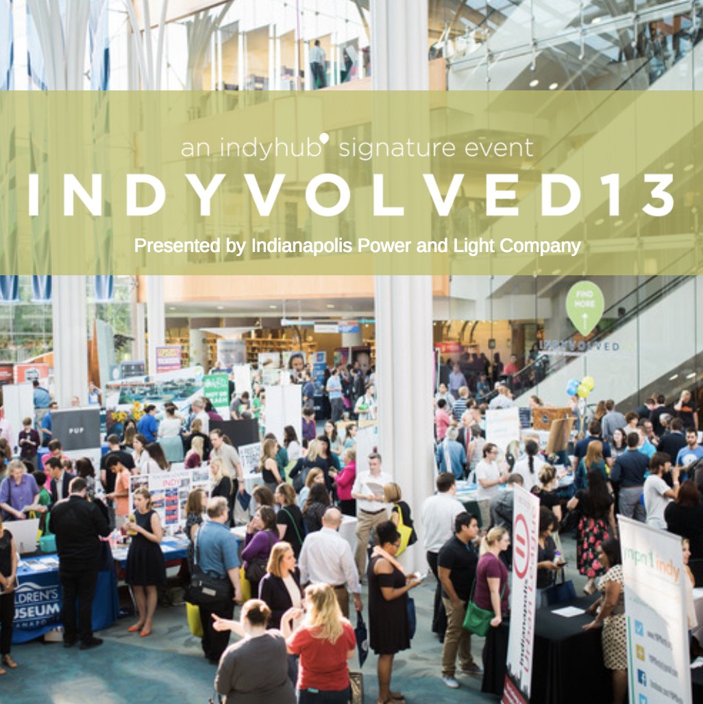 Azimuthlist's tweet image. We have been selected to exhibit at @IndyHub's #IndyVolved 13, Indy's best event for young leaders to engage with more than 100 local organizations seeking volunteers, leaders and new members. Stop by our table on June 14 at Central Library– RSVP here: indyhub.org/indyvolved