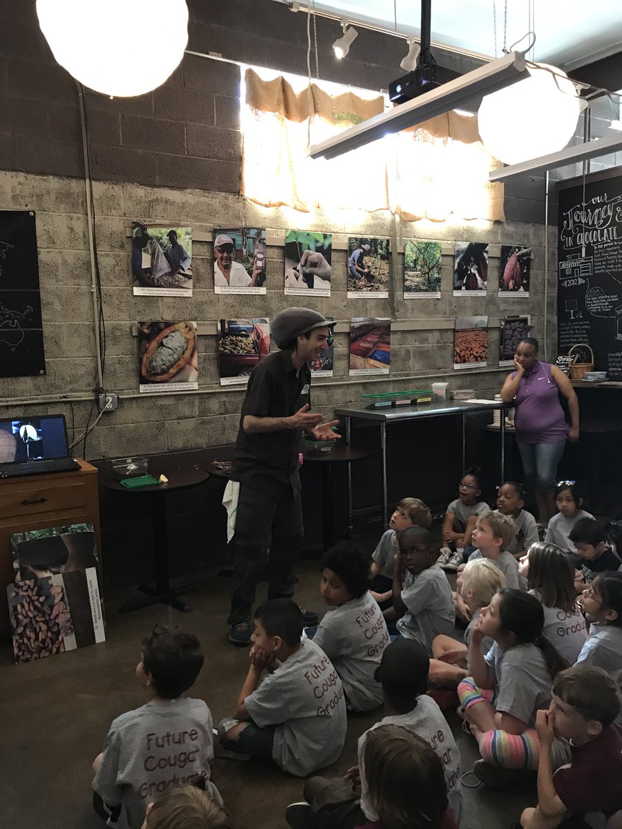 Vance_ES's tweet photo. Retweeted Ashley Newell (@MrsNewell_Vance):

Starting our day touring French Broad Chocolate Factory to learn more about economies and goods and services. #fieldtrip #TheACSWay  #projectbasedlearning #chocolate @TheRootsFound @frenchbroadchoc @Vance_ES https://t.co/Ajw0L1h74s