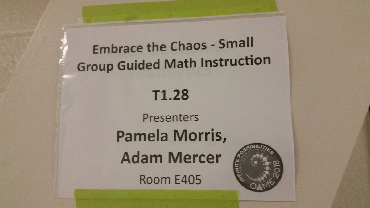 MrsMorrisTVDSB's tweet photo. Rocking @OAME2018 with @MrMercer11 once again! Thank you to all for coming out and learning to #EmbraceTheChaos 
@PeelSchools @LorenvillePS @DwyerNj @PowellCarlene
#engagemath #peelEML @AylesburyPDSB @scuccato13 @Libramlad https://t.co/7HYdDsvQbh