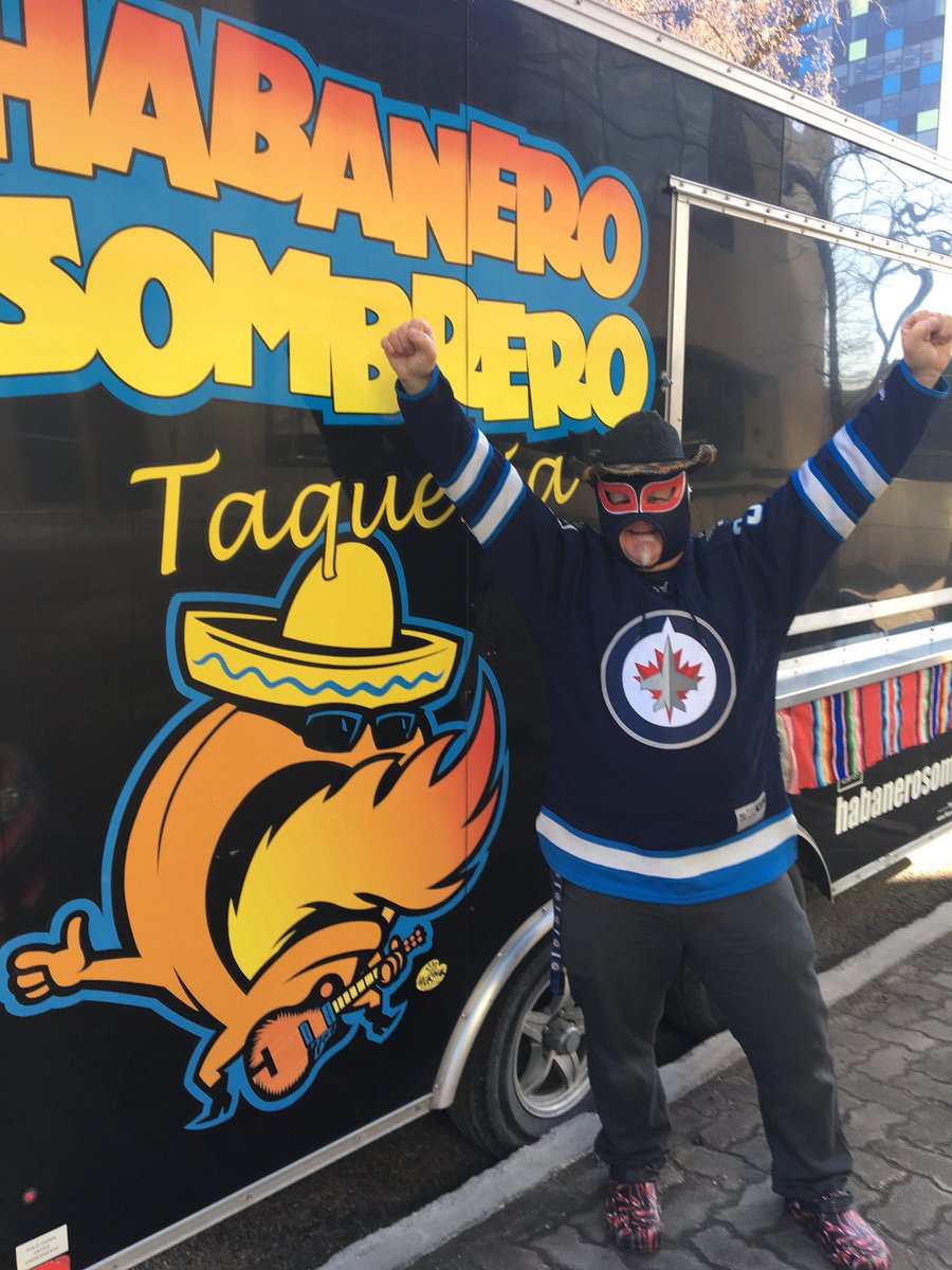 HabSombrero's tweet photo. Game Day Special! A “Buff”rito and a drink $10. 386 Broadway 11-2 @PegCityGrub @PrairieTweeter @weheartwpg @SnackMapYWG  @NHLJets #WPGWhiteout https://t.co/SEcq1j3TCF