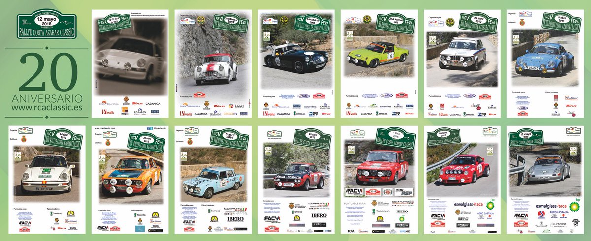 rcaclassic's tweet photo. 📢Esta es una edición especial📢. Cumplimos 20 años compitiendo por las carreteras y tramos más emblemáticos de Castellón. 
Si tienes un clásico, inscríbete en 👉🏻https://t.co/KVosMsdcoo, no te arrepentirás, ¡vivirás una experiencia única!✌️@fedacv https://t.co/mTtYDUvYSt