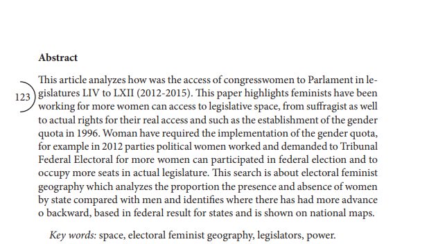 #RMEEmorando | María Verónica Ibarra García y Angélica Lucía Damián Bernal escribieron en el número 13 (2014) de la #RMEE: "Diputadas en el Legislativo Federal 1988-2015, una lectura espacio-temporal desde la geografía electoral feminista".
Disponible en bit.ly/2KzGnLS.