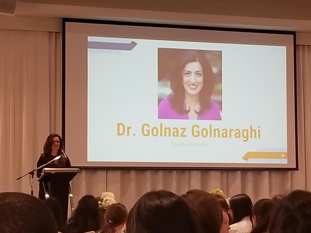 bohkindness2018's tweet photo. And we're back from our brief Intermission! Next Speaker Up, Dr. Golnaz Golnaraghi! #YMCITALKS @tdsb https://t.co/culuwNfSDD