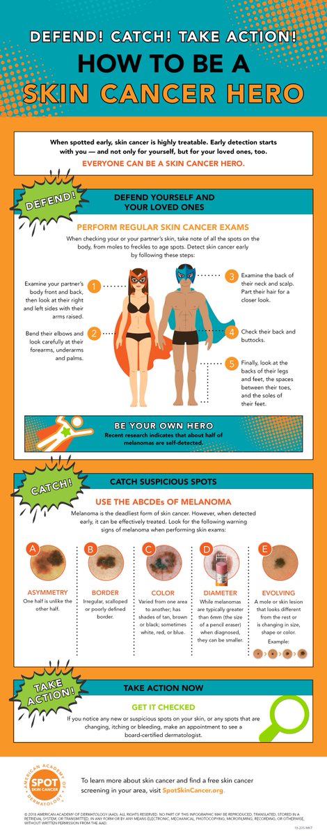 When spotted early, #skincancer is highly treatable. Early detection starts with you. Everyone can be a #skincancerhero. bit.ly/2KbZewj
