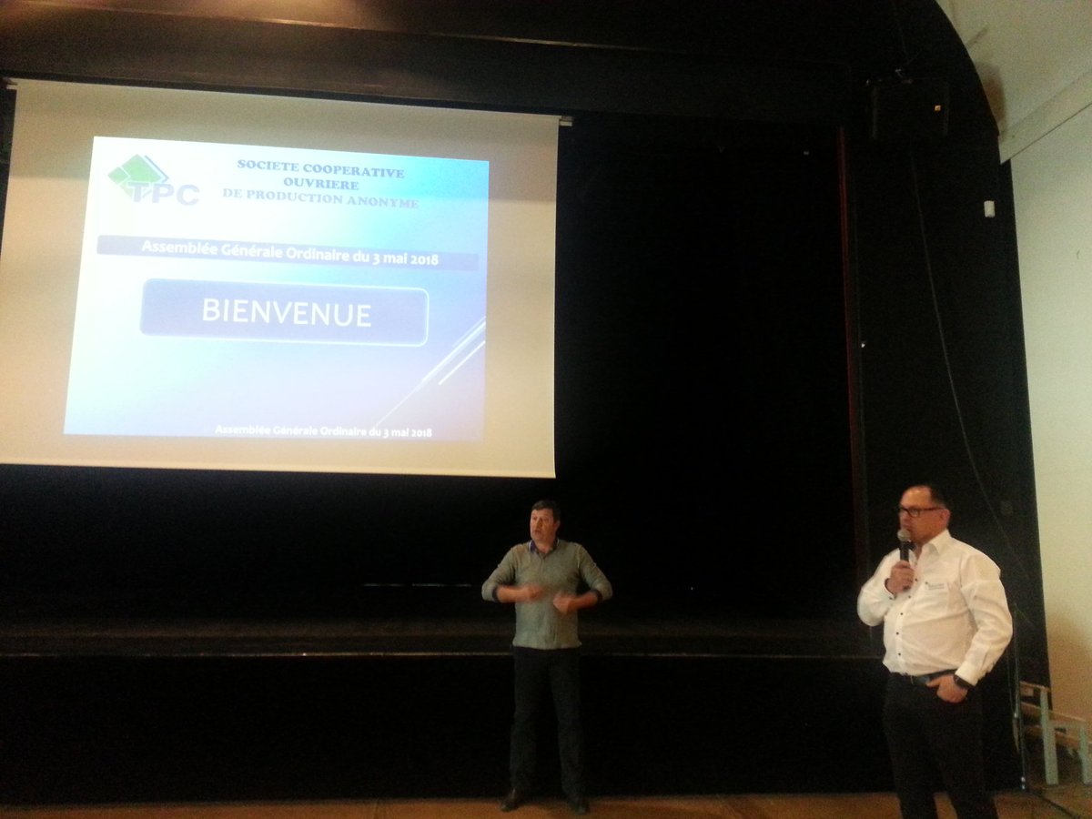 Démarrage de l'assemblée générale de TPC plus grande scop de région centre val de loire 185 associés 148 présents ou représentés...@les_scop <a href="/franceactive/">France Active</a> <a href="/Les_Scop_Centre/">Les Scop et Scic Centre VDL</a> @cress_centre