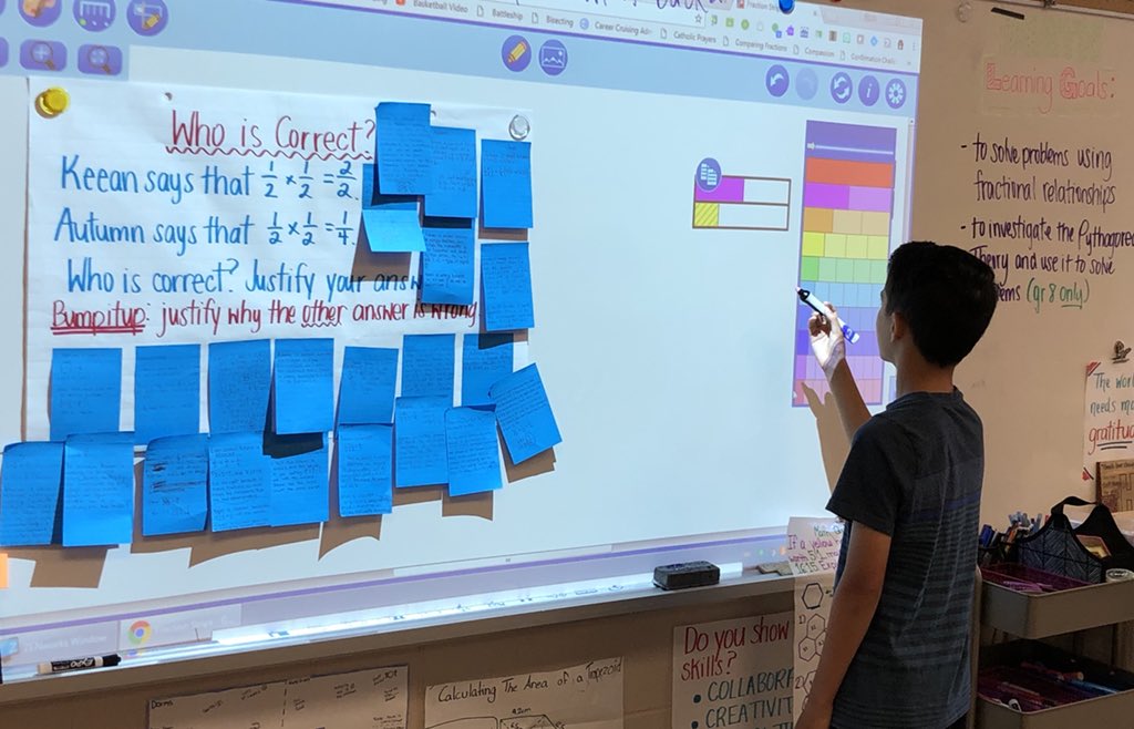 DL_Buts's tweet image. Deepening our conceptual understanding of multiplying fractions by identifying and labelling common misconceptions. Ss are using #mathies visuals to prove their work &amp;amp; support their thinking. #whoiscorrect #math #stopthebutterflymethod #SEB