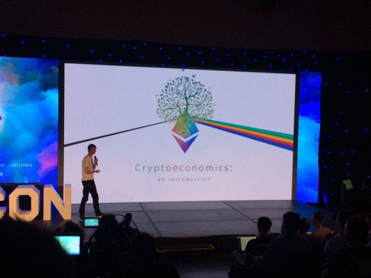 jojomah's tweet image. Listening to #cryptoeconomics #edcom #ethworld