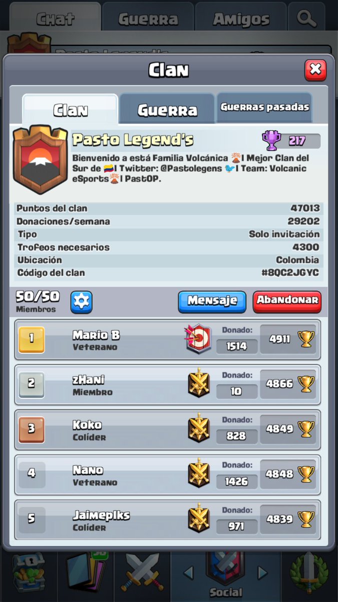 PastoLegends's tweet photo. 🌋 Buscamos gente activa para Guerras de Clanes, y con un mínimo de copas de 4300, si crees tener lo necesario para formar parte de esta familia Volcánica, no dudes en escribirnos a MD. 🌋  #PastOP https://t.co/fS8MQ1x4Yu