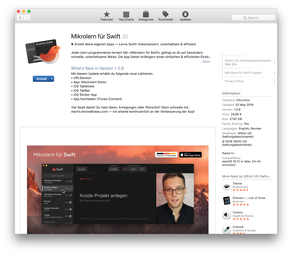 martinlexow's tweet photo. Ein neues #Mikrolern Update ist da! 👨🏼💻 Diesmal mit 6 neuen Lektionen u.a. zu den Themen #URLSession, #UITableView & #UITabBar — außerdem zeige ich, wie du eine App in den AppStore hochladen kannst 🙃 https://t.co/yz87ZNAqvs