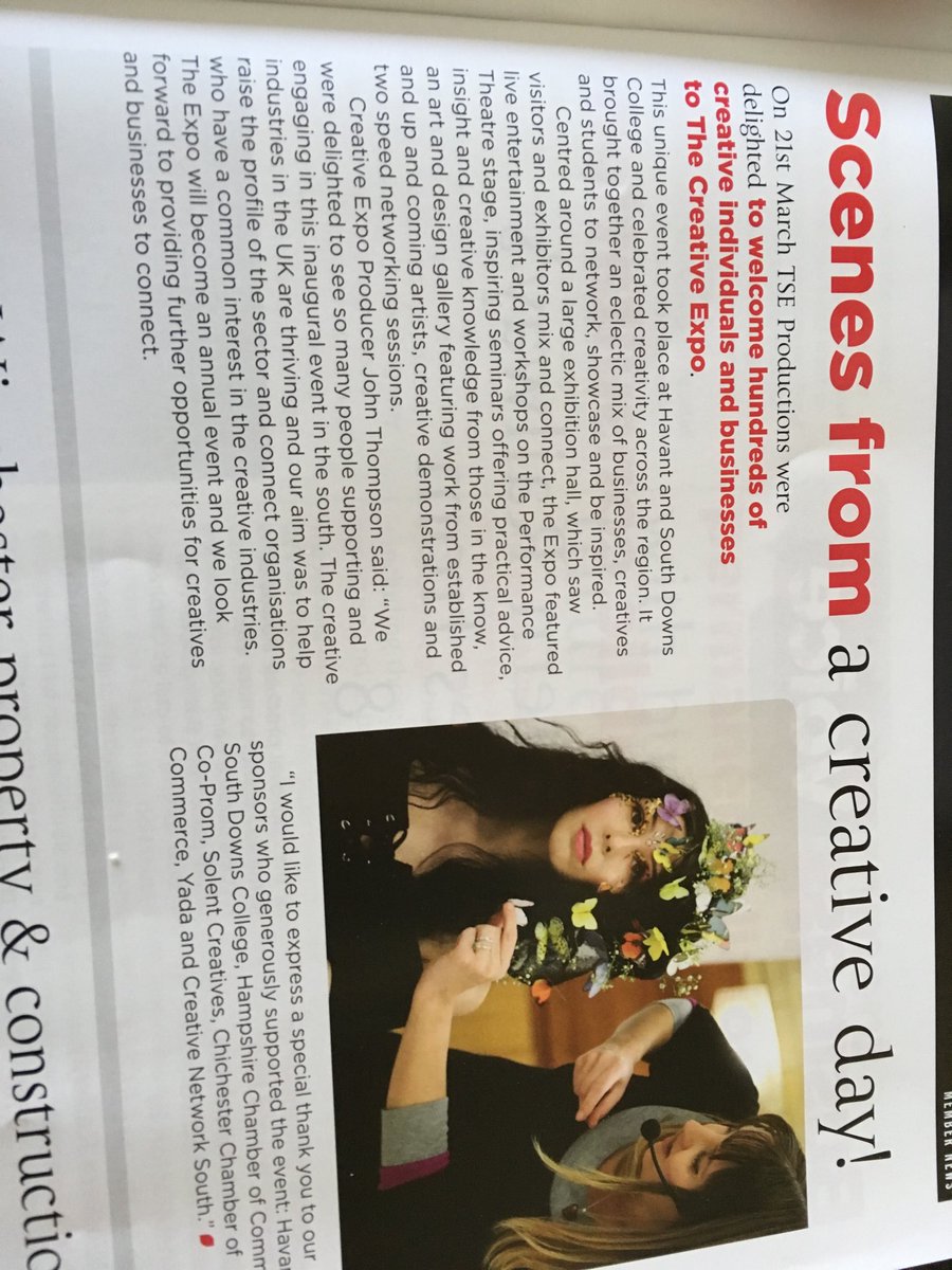 Great article in Business News about our recent event <a href="/thecreativexpo/">The Creative Expo</a> . Thank you <a href="/hantschamber/">Hampshire Chamber of Commerce</a> for your support