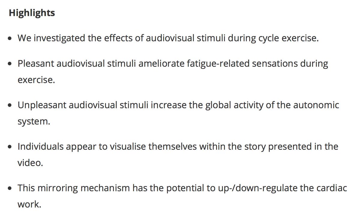 EurJSportSci's tweet photo. Online first: Psychophysiological effects of audiovisual stimuli during cycle exercise https://t.co/FM0Lszmzp5 #sportscience #psychophysiology #psychology https://t.co/ZFP9ttfhxc