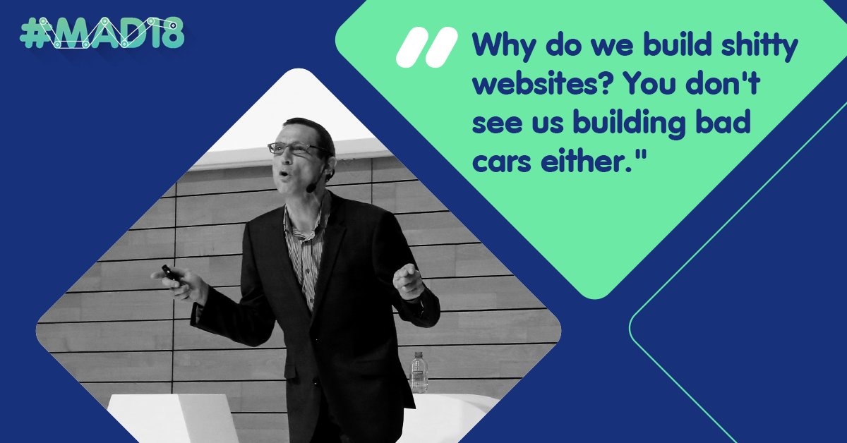 De laatste spreker van de dag: Craig Sullivan van Optimal Visit. #MAD18 #marketingautomation