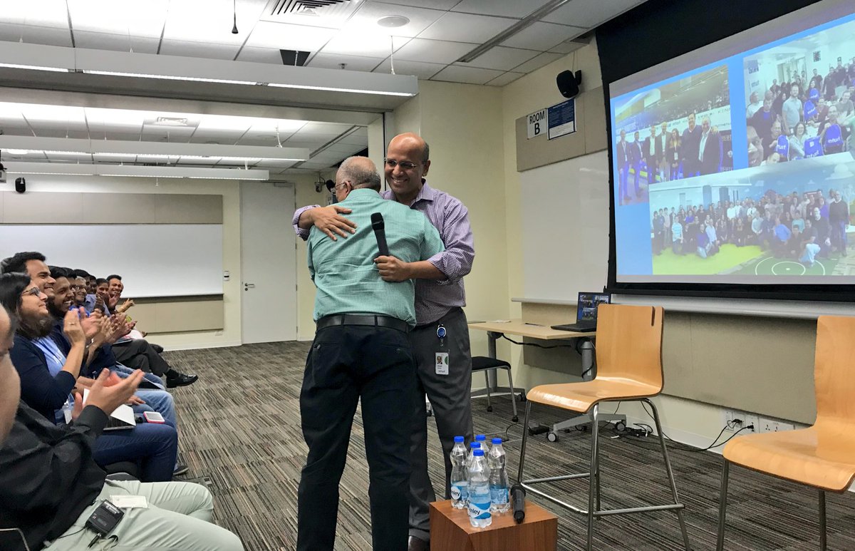 Anshuman_Kumar's tweet photo. @IntuitVijay welcoming @SanketAtal in true @Intuit style - with a warm hug! A wonderful gesture by one inspiring #leader to another. Look forward to @IntuitIN’s next chapter of #awesome under your #leadership   and #poweringprosperity around the world! Cheers #IntuitLife https://t.co/heTvOyioRw