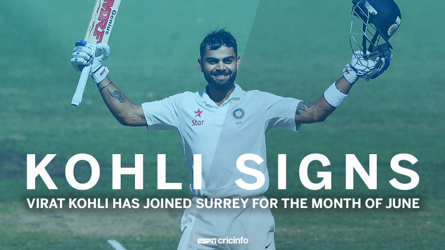 Big news: Virat Kohli joins Surrey!