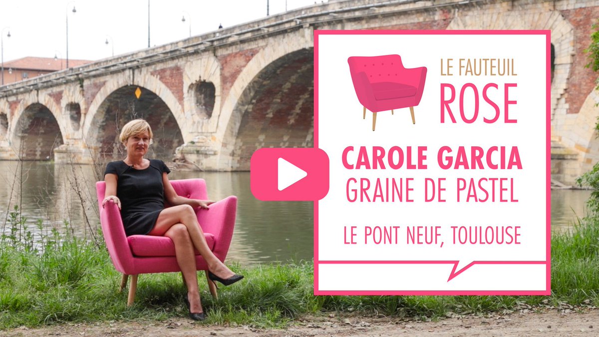 lateliermedias's tweet photo. #LeFauteuilRose : la Web série vidéo du Club des Ambassadeurs de @TlseMetropole ! Des témoignages personnels pour découvrir Toulouse autrement. Carole Garcia, @Grainedepastel, nous accueille près du Pont Neuf. https://t.co/BAFgL7kgCL - Conception / réalisation : @lateliermedias https://t.co/DNgZ0amgIq