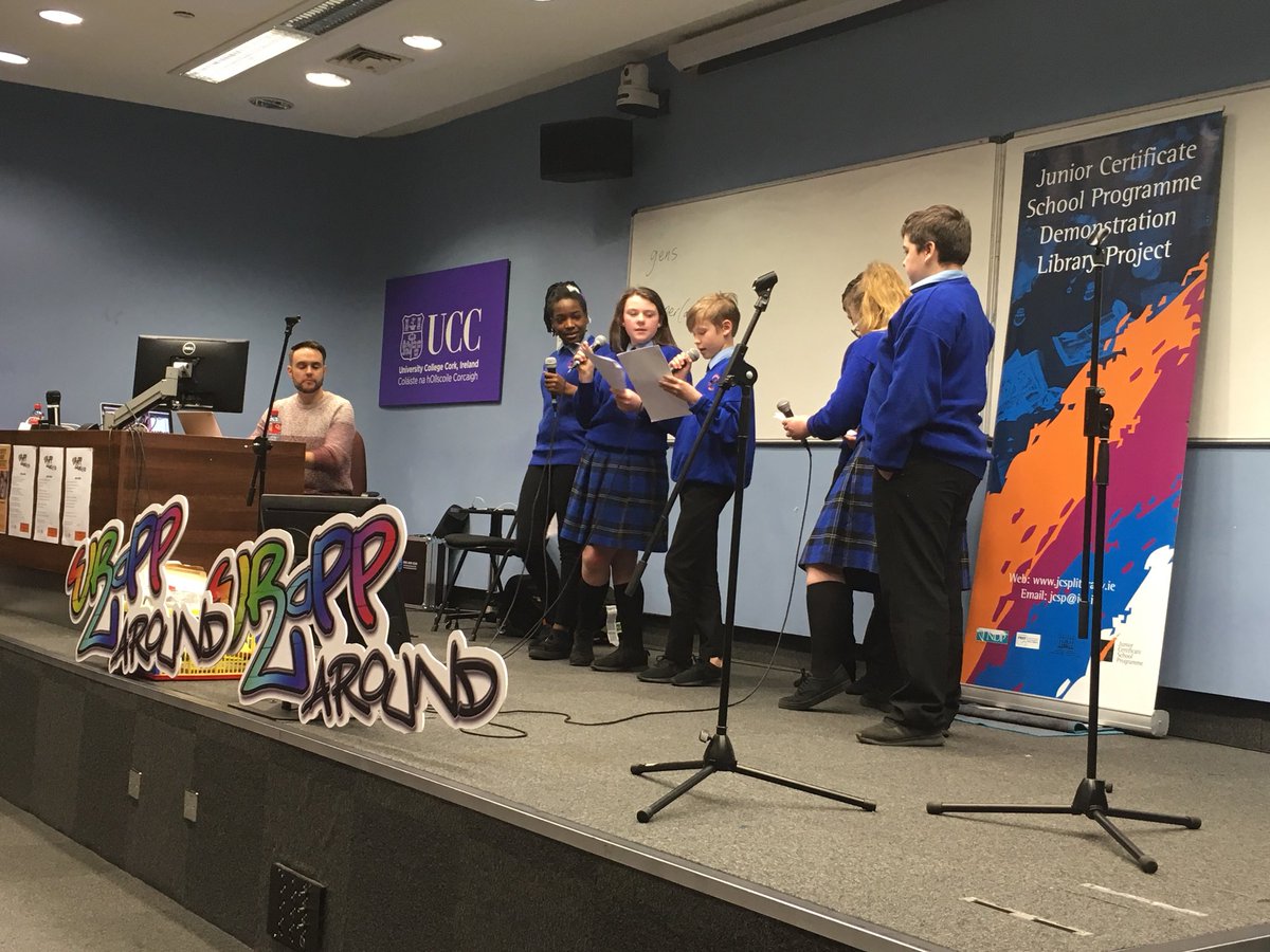 jcsplibraries's tweet image. .@CFingla take to the stage at #WRaPParound in @UCC