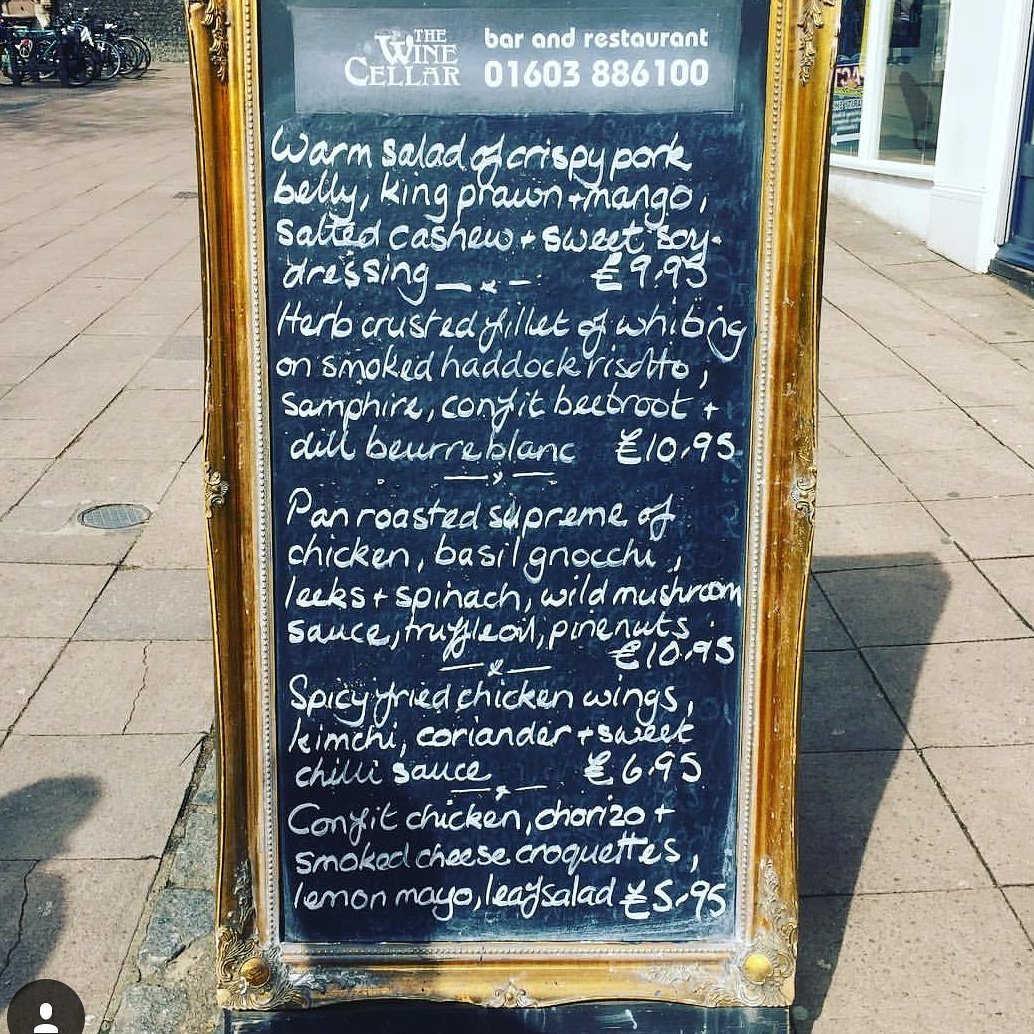 thewine_cellar's tweet photo. What will it be today #norwich? Serving 12-2.30 and 6-9pm. #norwichfood https://t.co/XFvSel9MAz