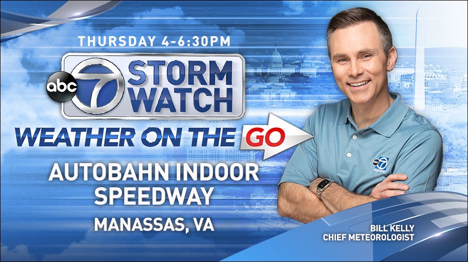 Eileen7News's tweet photo. Too hot for your liking outside? @ABC7BillKelly keepin' cool at the @Autobahn_Speed Manassas for his #StormWatch7 #WeatherOnTheGo!
https://t.co/2bswRHIFyw https://t.co/xiXMobQLAb