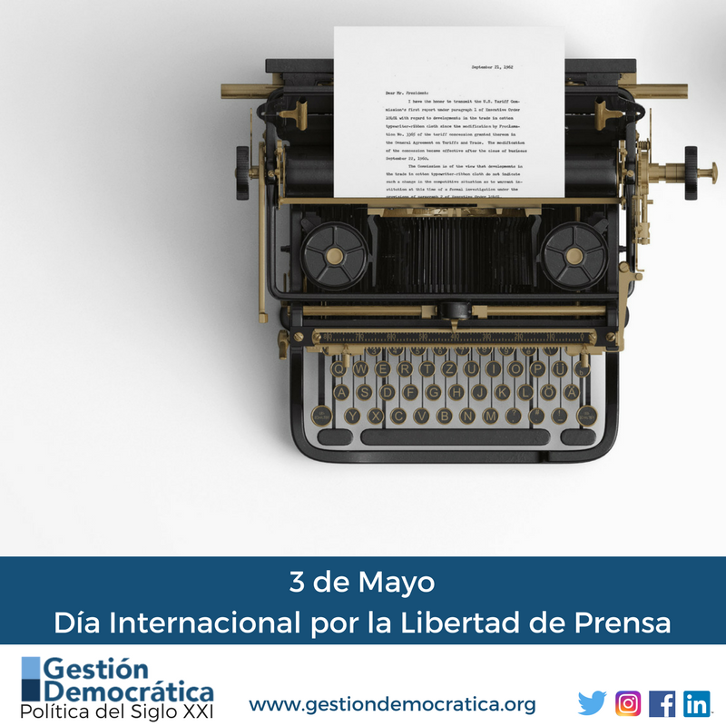 GDemocraticaESP's tweet photo. 🗣La libertad de prensa y la libertad de expresión son dos bases fundamentales de la democracia. Estos derechos están reconocidos en nuestro marco jurídico, pero el buen ejercicio de los mismos depende de nuestra ética y espíritu crítico como ciudadanos.

#LibertadDePrensa https://t.co/TG471c8WRA
