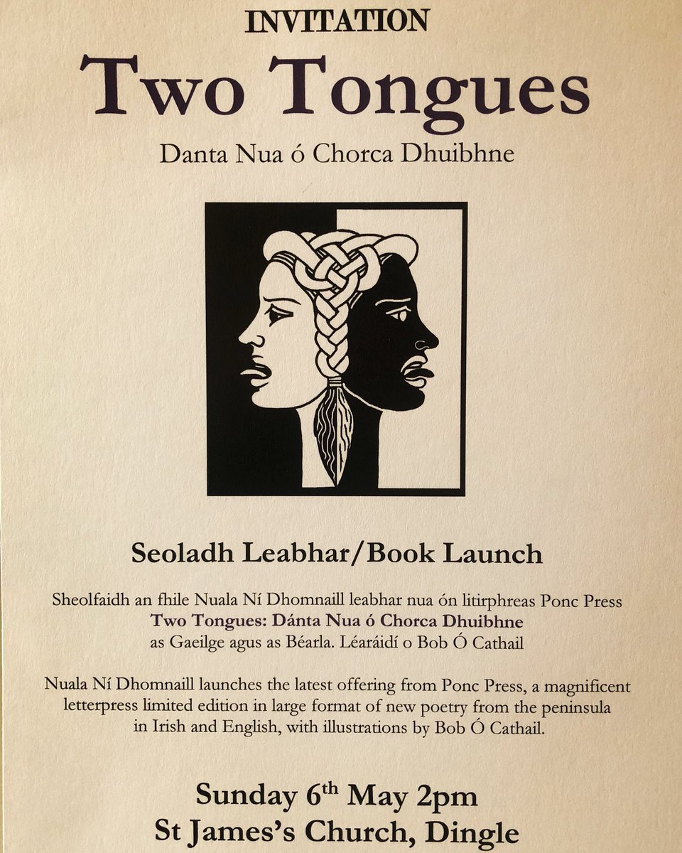 poncpress's tweet photo. #féilenabealtaine #twotongues #thissunday #dinglepeninsula #booklaunch #seoladhleabar #geailge https://t.co/FVPHGZ9hf2