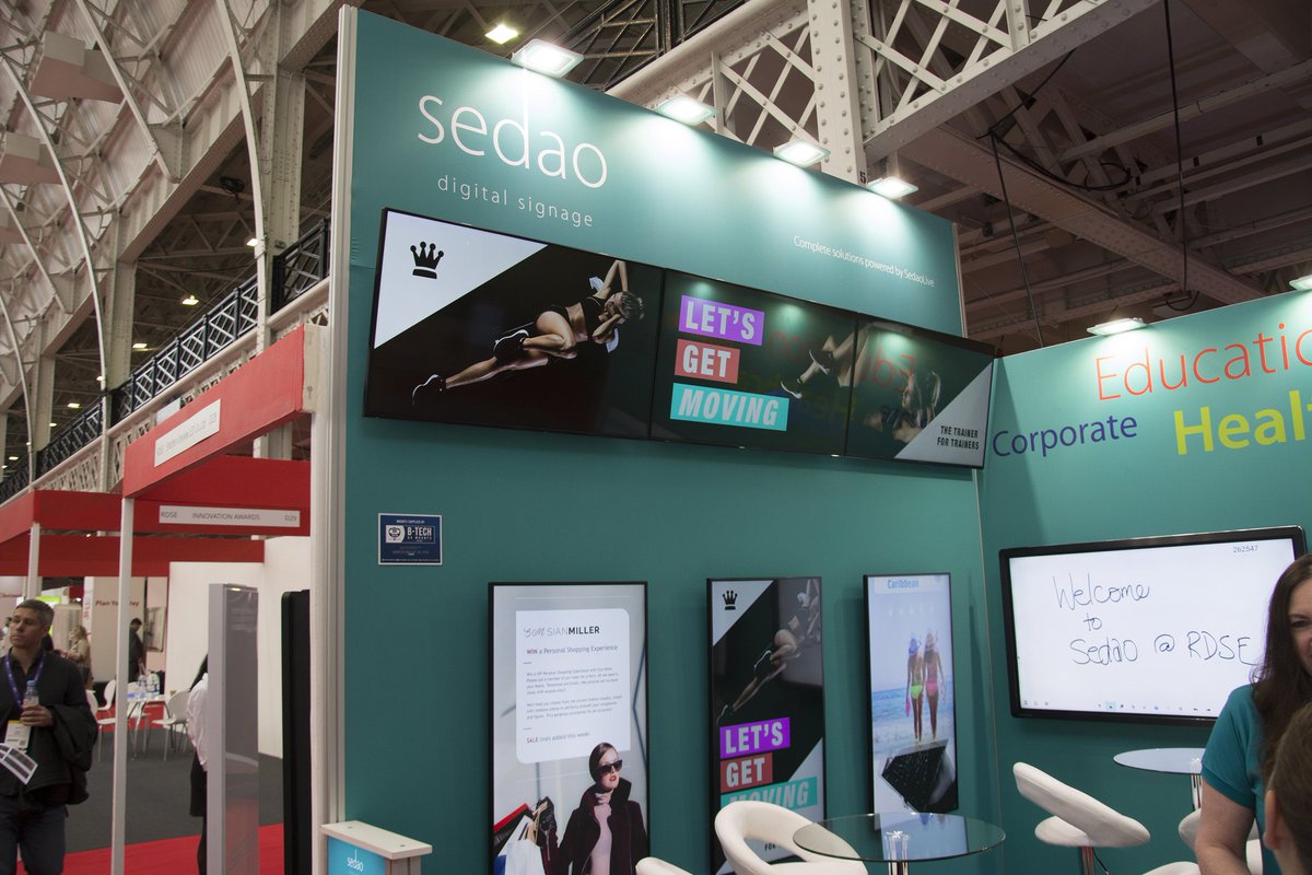 btechavmounts's tweet photo. More B-Tech- mounted dsiplays at #RDSE2018, supporting the great folk at @sedao #digitalsignage #avtweeps #avretail @rds_expo https://t.co/VdHsM4RXQo