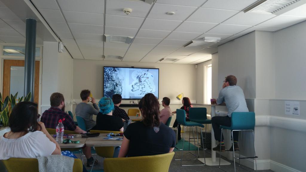 AtmosScience's tweet photo. Great to host the @ICASLeeds #chatmosphere at Fairbairn House this morning, thanks to @drlbennett for the past week overview and bank holiday forecast! Bring on the sunshine in #Leeds https://t.co/H0vuBBtDFI