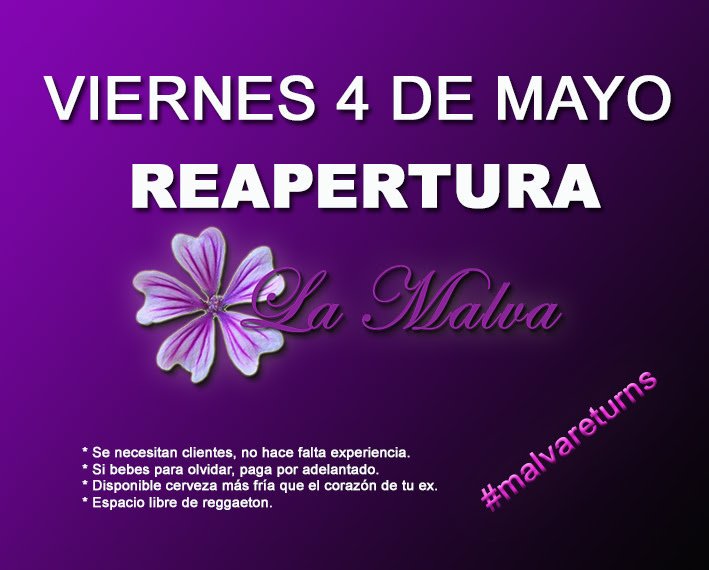 LaMalva_'s tweet photo. ¡¡Más esperado que la nueva temporada de Juego de Tronos!! No puedes faltar 😉 #malvareturns https://t.co/Lbw7NJ7v93