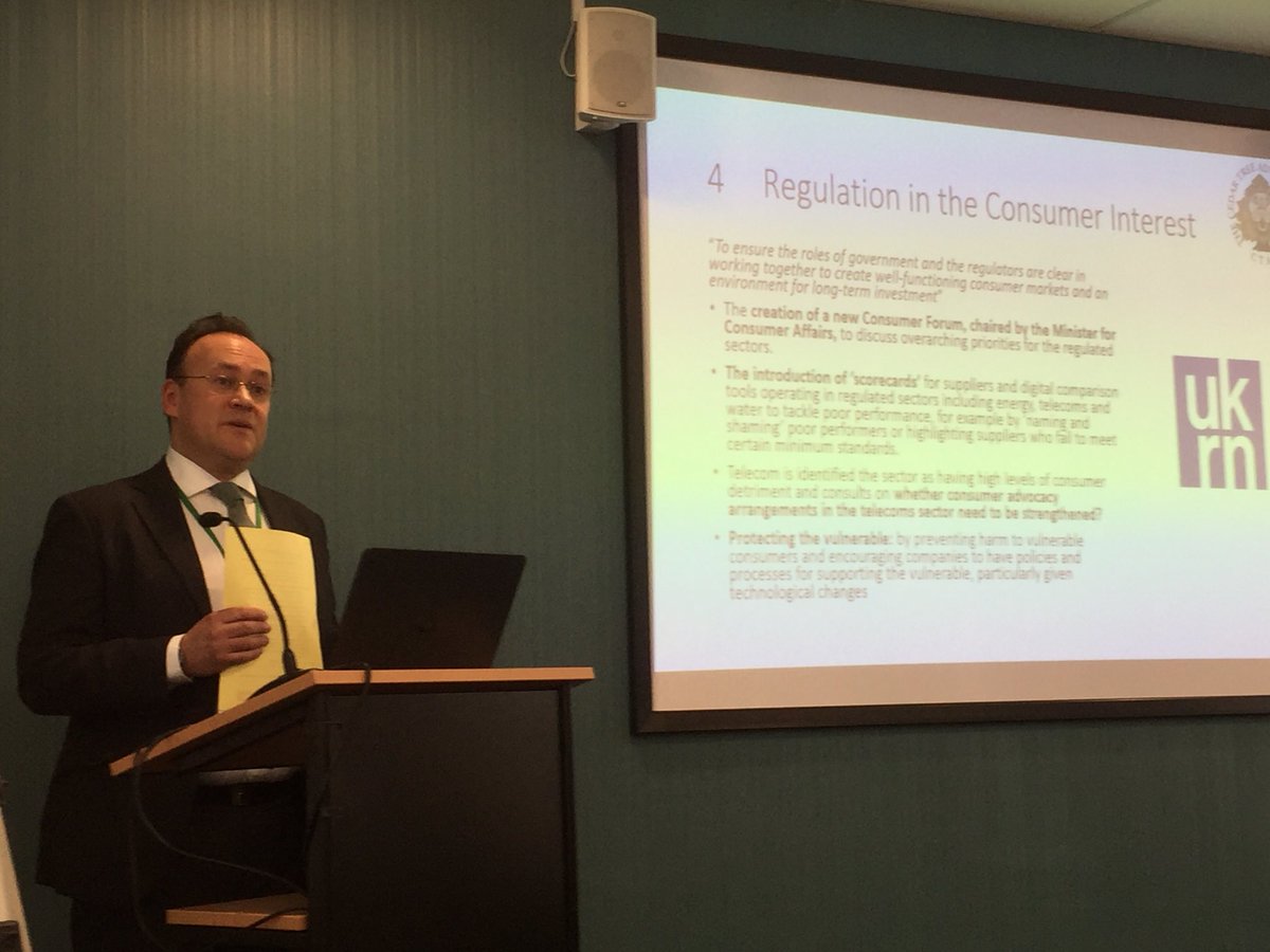 ConsumerJulie's tweet photo. Tom Kiedrowski speaking at #NCF #ConsumerCongress - giving us the low down on the Green Paper for ‘Modernising Consumer Markets’ and explaining his vision for the future of the UK’s regulatory framework. Very interesting. https://t.co/ObRr9Wzvep