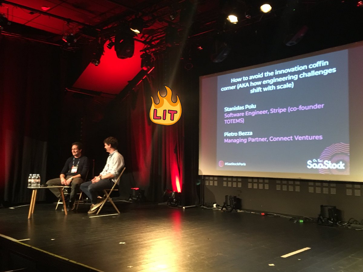 How #Engineering challenges shift with scale?  <a href="/spolu/">Stanislas Polu</a> of <a href="/stripe/">Stripe</a> sharing his experiences w/  <a href="/pietrobezza/">Pietro Bezza</a> and #SaaStockParis attendees 💡