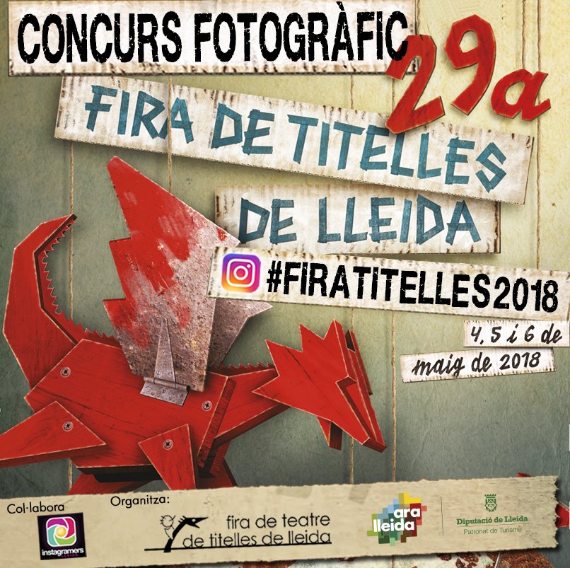 Atenció, fotògrafs afeccionats: Porteu el vostre talent i les vostres càmeres a la Fira de Teatre de Titelles de Lleida, preneu les millors imatges de l'esdeveniment i emporteu-vos un magnífic premi! bit.ly/2qTtoMD #ADNLleida #Aralleida <a href="/Segriaturisme/">Segrià Turisme</a> <a href="/iei_lleida/">IEI</a>