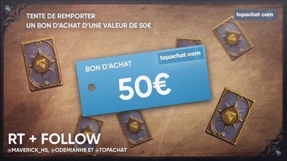 Maverick_HS's tweet image. Le concours de la semaine!
RT + follow @TopAchat @OdemianHS @Maverick_HS pour gagner un bon d’achat de 50 euros!
