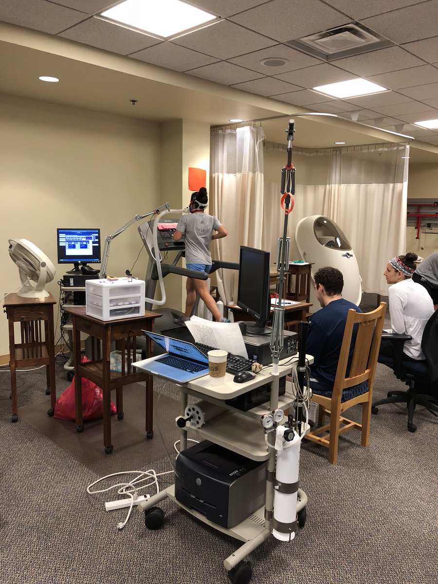 BRider9's tweet photo. When your pneumotach is drenched in saliva from previous days testing you’re thankful to have another cart you can switch in. @HopeKinesiology  #thankGodfortwocarts #alwaysbesciencing https://t.co/wDYAjp0gZU