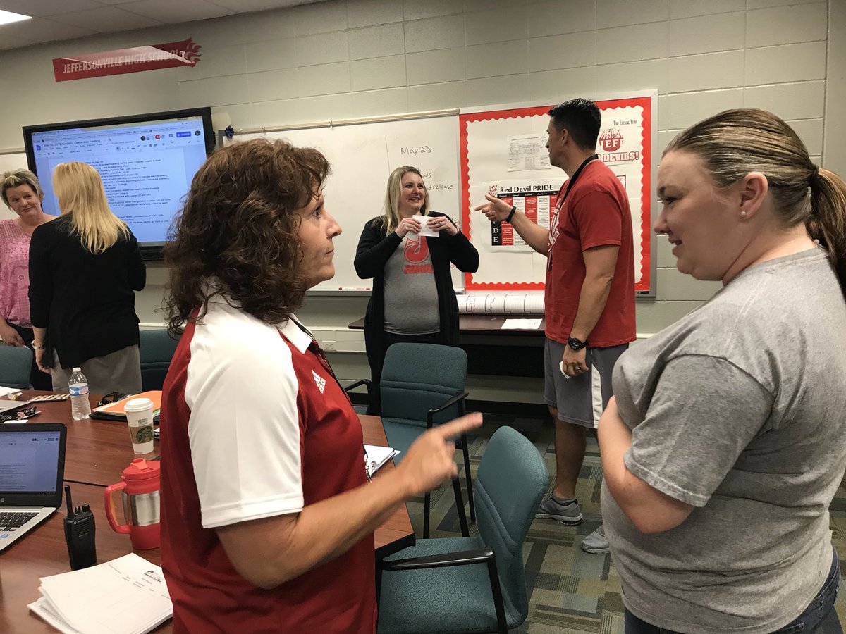 JHSRedDevils's tweet photo. Academy Leadership is on the move this morning! #1JeffHigh #BeGreater #FNGL @GCCSchools @TheHyphenNews @RedDevils_WJHI https://t.co/0D5jYxjYiq