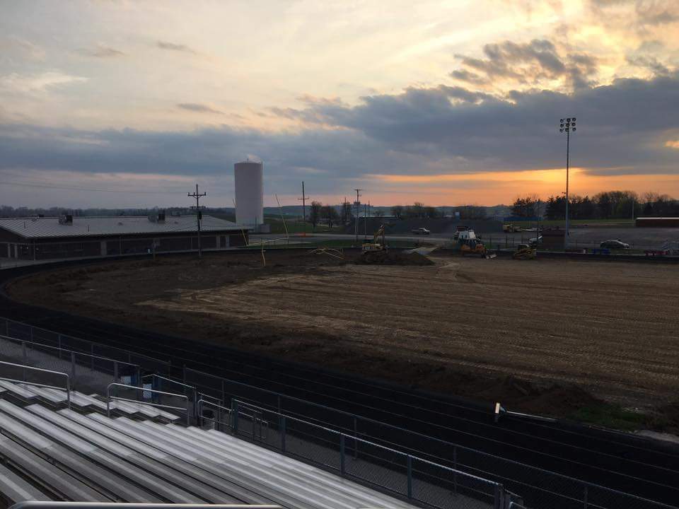 btsohio's tweet photo. Pics of transition at #Garaway Football Stadium to turf. @CurrenceL https://t.co/YjwsiRcOCO