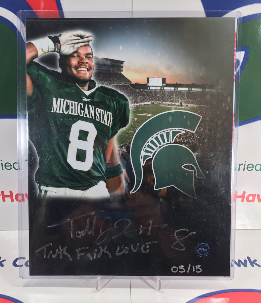 SpartyHawkCache's tweet photo. Picked up this beauty of an auto w/ inscription 1/15 of @ToddDuckett from @saginaw_sports after their March Show! Also have the 5/15 signed 8x10 which will be a future giveaway here! Give us a follow!! #ReignMaker #NewWorldFlood #BookOfReign #DistrictEleven #SaginawSports #Sparty https://t.co/0NR9uxGiQ2