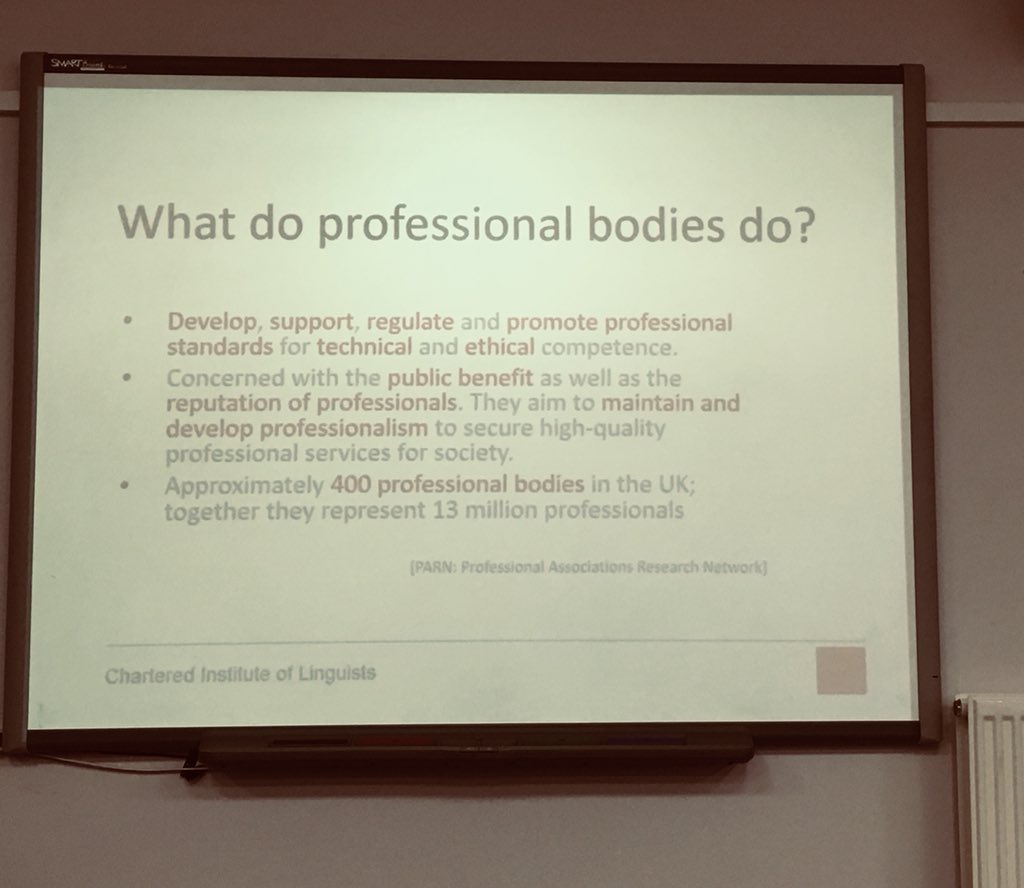 Thoroughly informative masterclass this morning at @LondonMetUni by @CIOLinguists’ Karen Stokes on the #CodeofConduct for #translators & #interpreters, as well as #ethicalissues in our professions.