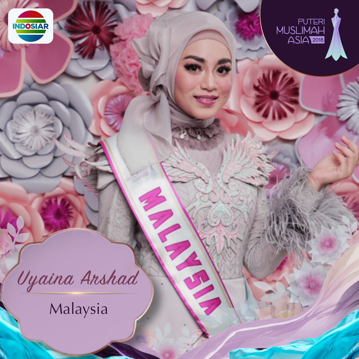 Image result for uyaina arshad menang puteri muslimah asia 2018