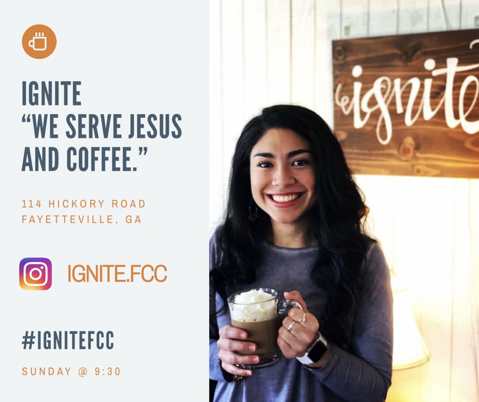 ignite_f_c_c's tweet photo. Join us THIS Sunday for coffee and worship! The one and only David Adams will be speaking!! https://t.co/hjuYhXDQzv