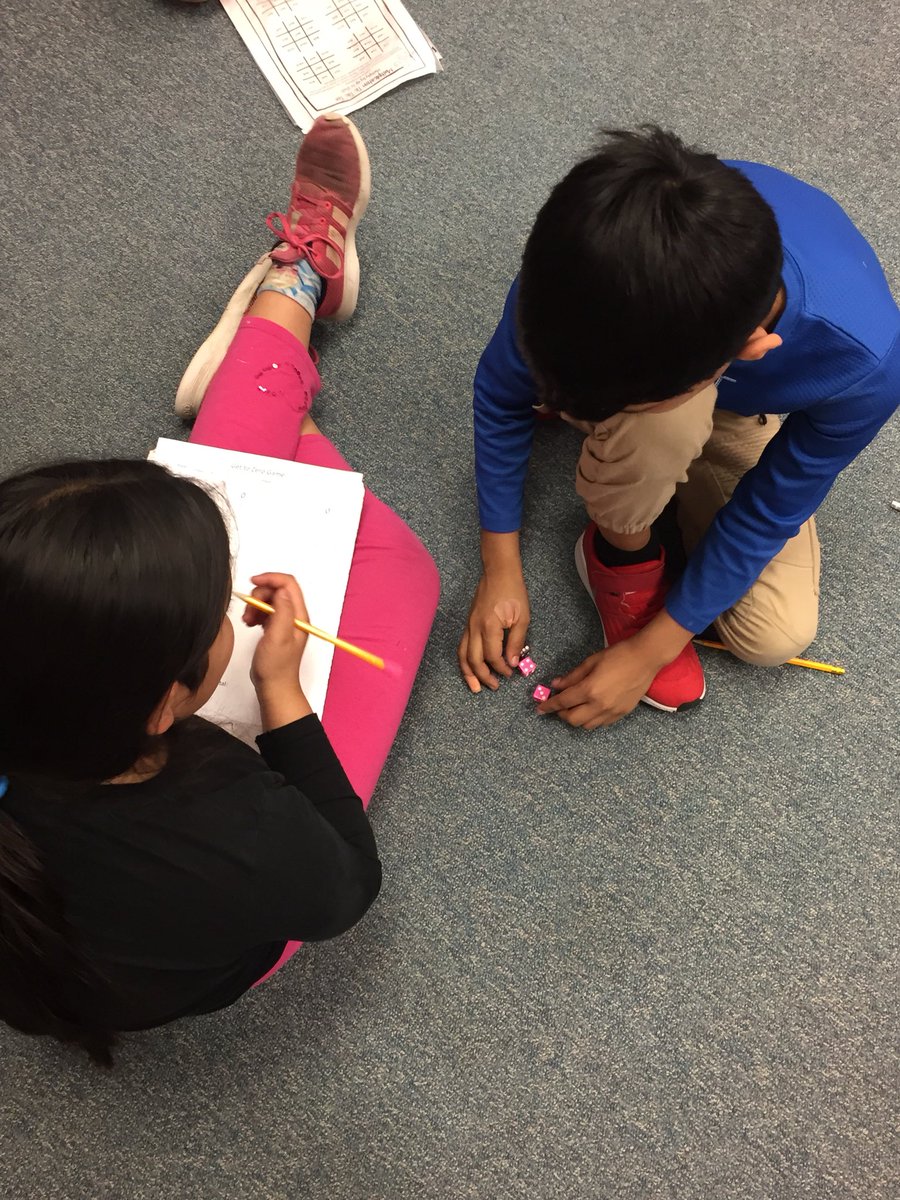 MsDavisMath17's tweet image. Our third grade student use our favorite @youcubed game, Get to Zero, as a fun launching point to talk about estimating sums and differences