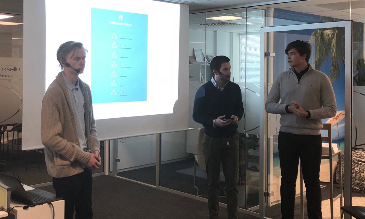 JOBaaroy's tweet photo. Starta dagen med næringslivsfrukost hjå @AkselloAS i Florø. Veldig inspirerande å høyre ungdomane frå #GreenPlastic og arbeidet med resirkulering av plast. https://t.co/QA1UsIfG1Y