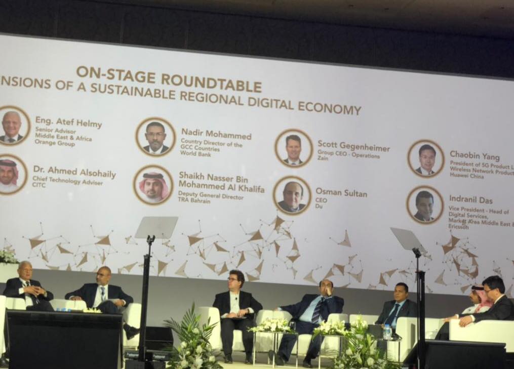 EricssonMEA's tweet photo. Our Head of Digital Services, Indranil Das, at @SAMENAcouncil's Telecom Leaders' Summit 2018, highlighted that “By accelerating digital transformation, consumers will enjoy enriched experiences. This evolution is happening today and paving a fruitful journey to #5G” #EricssonLive https://t.co/eMjZYjLRFq